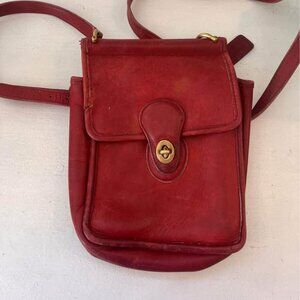 Vintage Red Coach Crossbody Purse